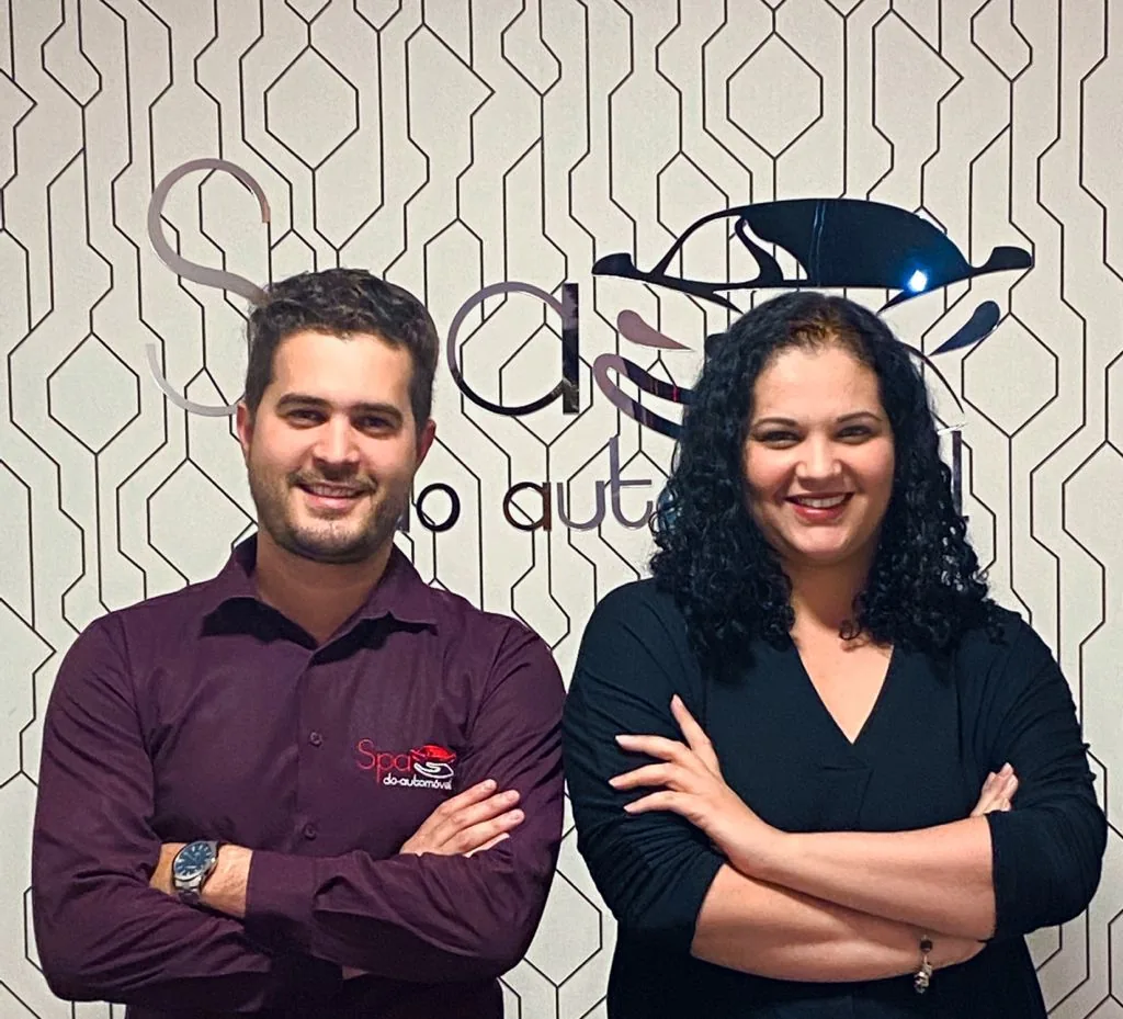 Bruno e Bárbara, donos do Spa do Automóvel
